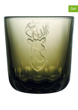 La Rochère France Szklanki (6 szt.) "Deer Head" w kolorze oliwkowym - 290 ml ze sklepu Limango Polska w kategorii Naczynia - zdjęcie 188573481
