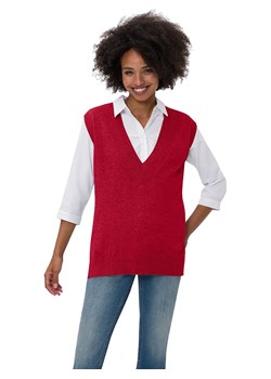 Heine Bezrękawnik w kolorze czerwonym ze sklepu Limango Polska w kategorii Swetry damskie - zdjęcie 188573493