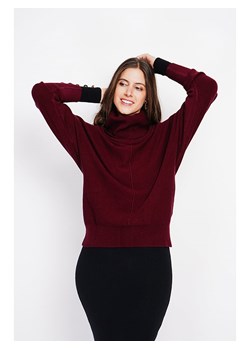 ASSUILI Sweter w kolorze bordowym ze sklepu Limango Polska w kategorii Swetry damskie - zdjęcie 188573774