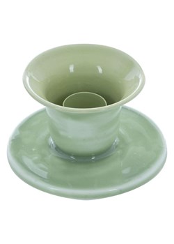 Overbeck and Friends Świecznik "Belle" w kolorze zielonym - 4,8 x Ø 8,2 cm ze sklepu Limango Polska w kategorii Świeczniki - zdjęcie 188573903