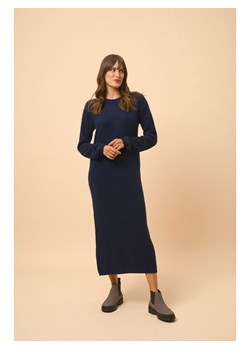 Just Cashmere Kaszmirowa sukienka "Lina" w kolorze granatowym ze sklepu Limango Polska w kategorii Sukienki - zdjęcie 188573913
