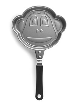 Ibili Patelnie (2 szt.) "Monkey Shape" w kolorze srebrno-czarnym - 16 x 16 cm ze sklepu Limango Polska w kategorii Garnki - zdjęcie 188575071