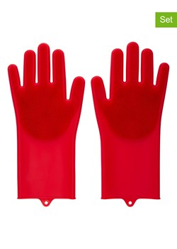 Edco Rękawice (2 szt.) w kolorze czerwonym do pielęgnacji - 32,6 x 15,5 cm ze sklepu Limango Polska w kategorii Dla zwierząt - zdjęcie 188575870