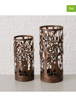 Boltze Świeczniki (2 szt.) "Taunus" w kolorze brązowym ze sklepu Limango Polska w kategorii Świeczniki - zdjęcie 188576443