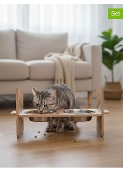 Paws&amp;Whiskers 3-częściowy zestaw w kolorze jasnobrązowym - 41 x 20 cm ze sklepu Limango Polska w kategorii Dla zwierząt - zdjęcie 188576762