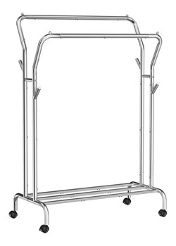 SONGMICS Wieszak stojący w kolorze srebrnym - 103,5 x 155 x 52,5 cm ze sklepu Limango Polska w kategorii Szafy - zdjęcie 188576791