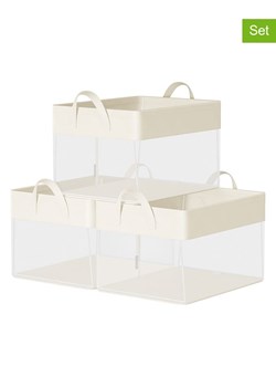 SONGMICS Pudełka (3 szt.) w kolorze kremowym - 40 x 25 x 30 cm ze sklepu Limango Polska w kategorii Pojemniki kuchenne - zdjęcie 188576812