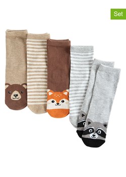 COOL CLUB Skarpety (5 par) w kolorze jasnobrązowo-szarym ze sklepu Limango Polska w kategorii Skarpetki dziecięce - zdjęcie 188576991