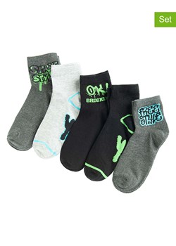 COOL CLUB Skarpety (5 par) w kolorze czarno-szarym ze sklepu Limango Polska w kategorii Skarpetki dziecięce - zdjęcie 188577001