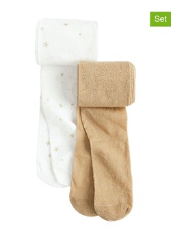 COOL CLUB Rajstopy (2 pary) w kolorze beżowym i białym ze sklepu Limango Polska w kategorii Rajstopy dziecięce - zdjęcie 188577014