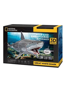 CubicFun 72-częściowe puzzle 3D "Great white shark" - 8+ ze sklepu Limango Polska w kategorii Puzzle - zdjęcie 188577351