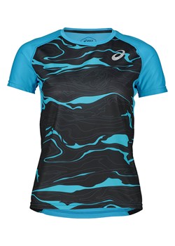 asics Koszulka sportowa w kolorze czarno-niebieskim ze sklepu Limango Polska w kategorii Bluzki damskie - zdjęcie 188577470