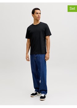 Jack &amp; Jones Koszulki (3 szt.) "Jjeorganic" w kolorze czarnym ze sklepu Limango Polska w kategorii T-shirty męskie - zdjęcie 188577952