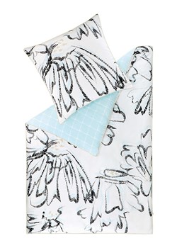 ESPRIT Komplet pościeli satynowej "Grace" w kolorze biało-czarno-błękitnym ze sklepu Limango Polska w kategorii Pościele - zdjęcie 188578972