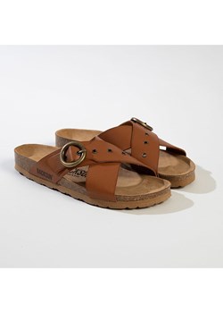 BACKSUN Klapki "Bari" w kolorze jasnobrązowym ze sklepu Limango Polska w kategorii Klapki damskie - zdjęcie 188579190
