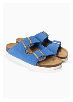 BACKSUN Skórzane klapki "Bali" w kolorze niebieskim ze sklepu Limango Polska w kategorii Klapki damskie - zdjęcie 188579400