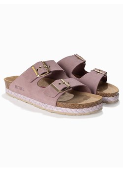 BAYTON Skórzane klapki "Atlas" w kolorze jasnoróżowym ze sklepu Limango Polska w kategorii Klapki damskie - zdjęcie 188579931