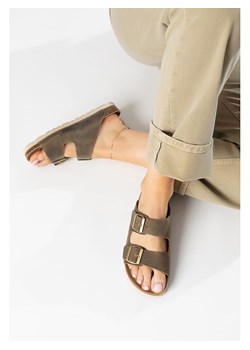 BAYTON Skórzane klapki "Atlas" w kolorze brązowym ze sklepu Limango Polska w kategorii Klapki damskie - zdjęcie 188579972