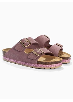 Sunbay Skórzane klapki "Trefle" w kolorze jasnoróżowym ze sklepu Limango Polska w kategorii Klapki damskie - zdjęcie 188581151