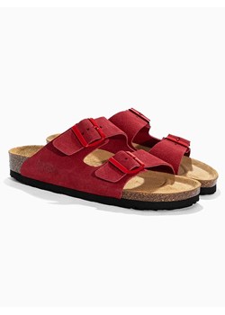 Sunbay Skórzane klapki "Trefle" w kolorze czerwonym ze sklepu Limango Polska w kategorii Klapki damskie - zdjęcie 188581264