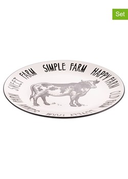 Villa d´Este Talerze obiadowe (6 szt.) "Cow" w kolorze czarno-białym - Ø 27 cm ze sklepu Limango Polska w kategorii Naczynia - zdjęcie 188581584