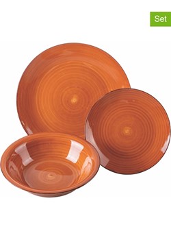 Villa d´Este 18-częściowy zestaw talerzy w kolorze jasnobrązowo-beżowo-pomarańczowym ze sklepu Limango Polska w kategorii Naczynia - zdjęcie 188581681