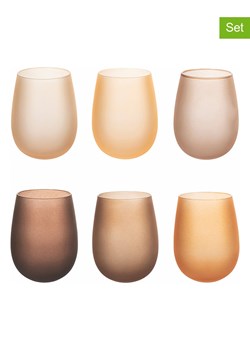 Villa d´Este Szklanki (6 szt.) w kolorze jasnobrązowym, żółtym i beżowym - 500 ml ze sklepu Limango Polska w kategorii Naczynia - zdjęcie 188581900