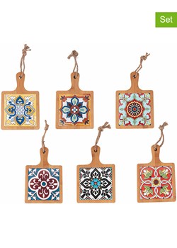 Villa d´Este Deski (6 szt.) w kolorze brązowym ze wzorem do krojenia - 13 x 20 x 2 cm ze sklepu Limango Polska w kategorii Deski - zdjęcie 188582802