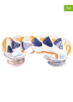 Villa d´Este 18-częściowy zestaw talerzy "Peninsula" ze wzorem ze sklepu Limango Polska w kategorii Naczynia - zdjęcie 188582912