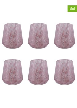 Villa d´Este Szklanki (6 szt.) "Candy" w kolorze jasnoróżowym - 410 ml ze sklepu Limango Polska w kategorii Naczynia - zdjęcie 188582942