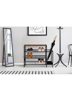 IDOMYA Essentials Regał "Elize" w kolorze jasnobrązowo-czarnym na buty - 80 x 60 x 30 cm ze sklepu Limango Polska w kategorii Szafy - zdjęcie 188583291