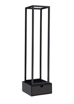 IDOMYA Essentials Stojak w kolorze czarnym na drewno opałowe - 33 x 125 x 33 cm ze sklepu Limango Polska w kategorii Akcesoria i przechowywanie - zdjęcie 188583411