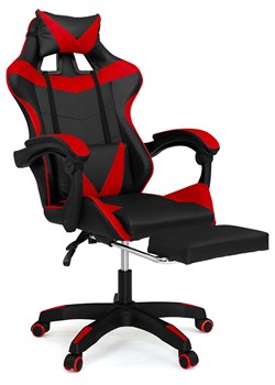 IDOMYA Essentials Krzesło biurowe w kolorze czerwono-czarnym - 60 x 117,5 x 64 cm ze sklepu Limango Polska w kategorii Meble - zdjęcie 188583653