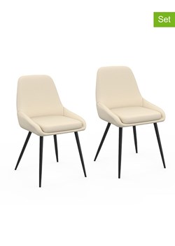 IDOMYA Factory Krzesła (2 szt.) "Ornella!" w kolorze beżowym do jadalni - 47,5 x 79 x 54 cm ze sklepu Limango Polska w kategorii Meble - zdjęcie 188583922