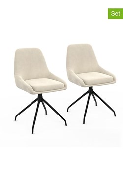 IDOMYA Factory Krzesła (2 szt.) "Olivia" w kolorze kremowym do jadalni - 47,5 x 79 x 54 cm ze sklepu Limango Polska w kategorii Meble - zdjęcie 188583991