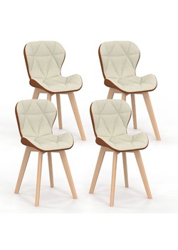 IDOMYA Factory Krzesła (4 szt.) "Gladys" w kolorze beżowym do jadalni - 50 x 79 x 46 cm ze sklepu Limango Polska w kategorii Meble - zdjęcie 188584493