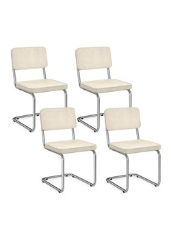 IDOMYA Factory Krzesła (4 szt.) "Naya" w kolorze kremowym do jadalni - 44 x 79 x 52 cm ze sklepu Limango Polska w kategorii Meble - zdjęcie 188584501