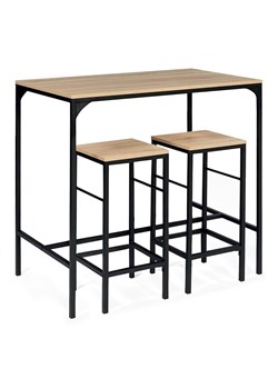 IDOMYA Factory 3-częściowy zestaw "Memphis" w kolorze jasnobrązowo-czarnym do jadalni ze sklepu Limango Polska w kategorii Stoliki kawowe - zdjęcie 188584604