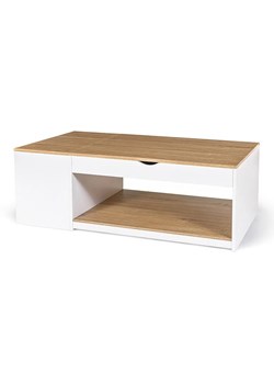 IDOMYA Essentials Ława w kolorze jasnobrązowo-białym - 110 x 45 x 60 cm ze sklepu Limango Polska w kategorii Stoliki kawowe - zdjęcie 188584712