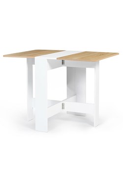 IDOMYA Factory Stół "Edi" w kolorze biało-jasnobrązowym do jadalni - 103 x 75 x 76 cm ze sklepu Limango Polska w kategorii Stoliki kawowe - zdjęcie 188584732