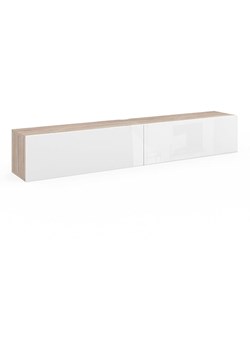 IDOMYA Essentials Szafka RTV "Michigan" w kolorze biało-jasnobrązowym - 180 x 30 x 30 cm ze sklepu Limango Polska w kategorii Meble - zdjęcie 188584884