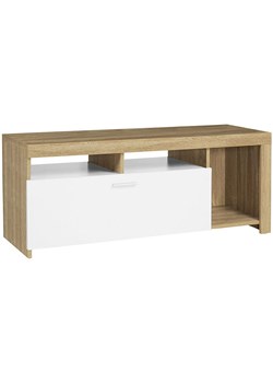 IDOMYA Essentials Szafka RTV "Maryse" w kolorze biało-jasnobrązowym - 110 x 45 x 40 cm ze sklepu Limango Polska w kategorii Meble - zdjęcie 188584931