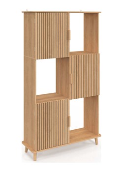 IDOMYA Essentials Regał "Faustine" w kolorze jasnobrązowym na książki - 80 x 143 x 30 cm ze sklepu Limango Polska w kategorii Regały i witryny - zdjęcie 188585094