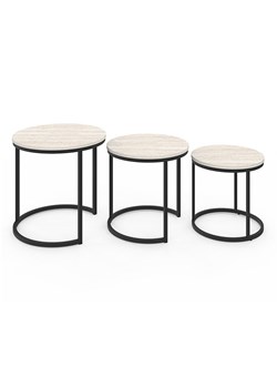 IDOMYA Factory Stoliki (3 szt.) "Memphis" w kolorze białym ze sklepu Limango Polska w kategorii Stoliki kawowe - zdjęcie 188585160