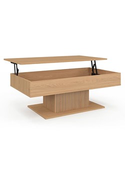 IDOMYA Factory Ława "Tania" w kolorze jasnobrązowym - 110 x 40 x 60 cm ze sklepu Limango Polska w kategorii Stoliki kawowe - zdjęcie 188585201