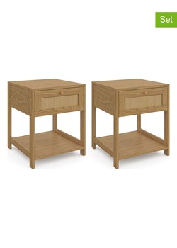 IDOMYA Essentials Stoliki nocne (2 szt.) w kolorze jasnobrązowym - 115 x 48 x 40 cm ze sklepu Limango Polska w kategorii Szafy - zdjęcie 188585351