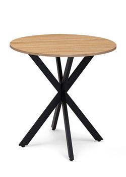 IDOMYA Factory Stół "Soline" w kolorze jasnobrązowo-czarnym do jadalni - wys. 75 x Ø 80 cm ze sklepu Limango Polska w kategorii Stoliki kawowe - zdjęcie 188585560