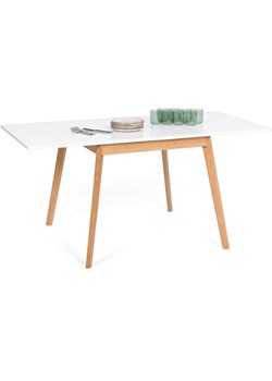 IDOMYA Factory Stół w kolorze biało-jasnobrązowym do jadalni - 80 x 72,5 x 80 cm ze sklepu Limango Polska w kategorii Stoliki kawowe - zdjęcie 188585602