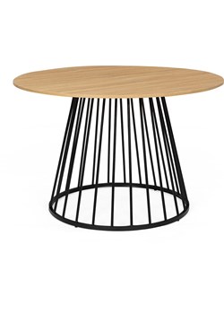 IDOMYA Essentials Stół "Adelle" w kolorze jasnobrązowo-czarnym do jadalni - wys. 75 x Ø 110 cm ze sklepu Limango Polska w kategorii Stoliki kawowe - zdjęcie 188585713