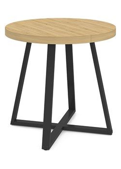 IDOMYA Factory Stół "Sana" w kolorze beżowo-czarnym do jadalni - wys. 75 x Ø 80 cm ze sklepu Limango Polska w kategorii Stoliki kawowe - zdjęcie 188585822